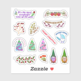 CHRISTMAS FLOWERS AND LÖV KLISTERMÄRKEN