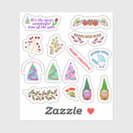 CHRISTMAS FLOWERS AND LÖV KLISTERMÄRKEN