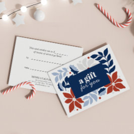 CHRISTMAS FLOWERS RED BLUE SILVER SPECIELL