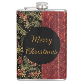 Christmas Flowers ,Red Gold Black,Merry Christmas  Fickplunta
