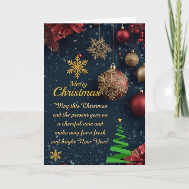 Christmas Folded Greeting Card Kort (Framsida)