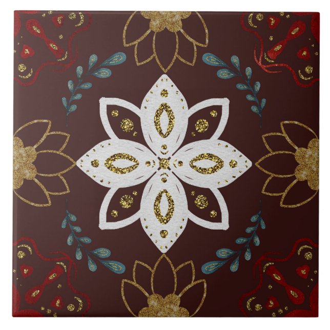 Christmas Folk Nordic Art Kakelplatta (Framsidan)