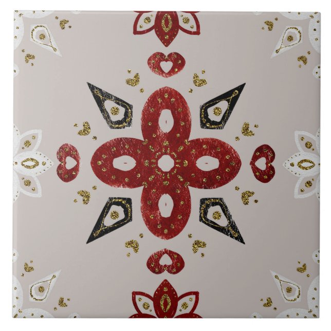 Christmas Folk Nordic Art Kakelplatta (Framsidan)