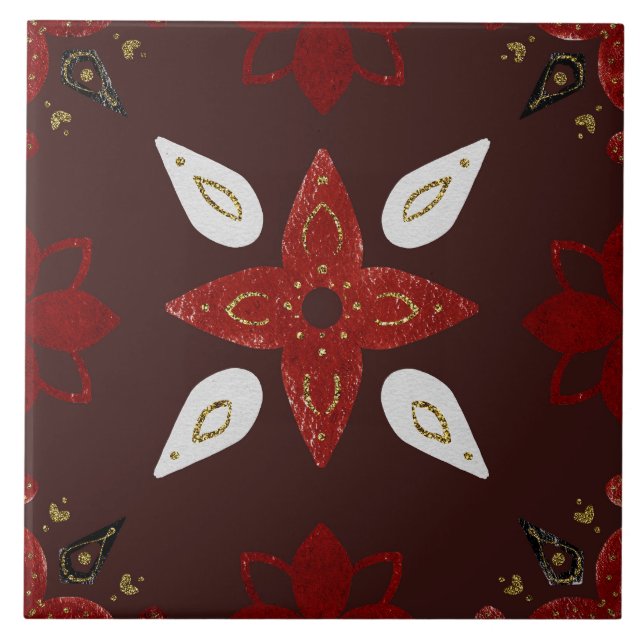 Christmas Folk Nordic Art Kakelplatta (Framsidan)