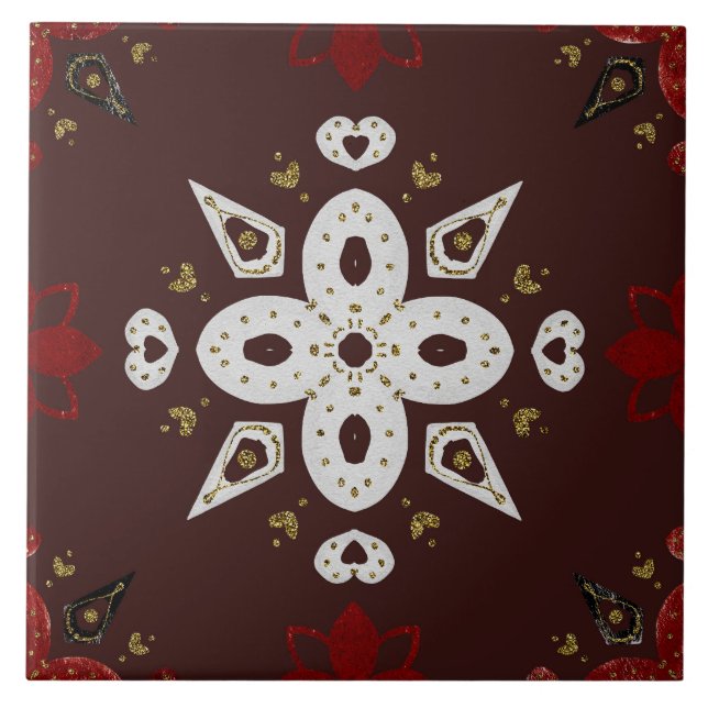 Christmas Folk Nordic Art Kakelplatta (Framsidan)