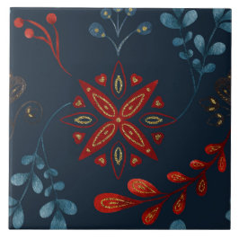 Christmas Folk Nordic Art Kakelplatta