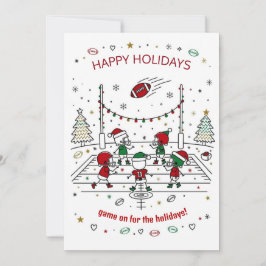 Christmas football Ball Santa Hat Greeting Cards Julkort
