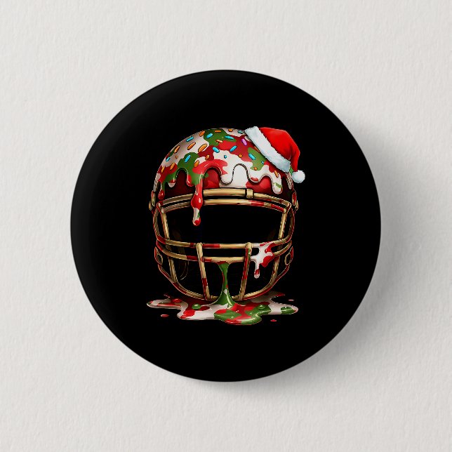 Christmas Football Drip Boys Ice Cream Drip Camo S Knapp (Framsida)