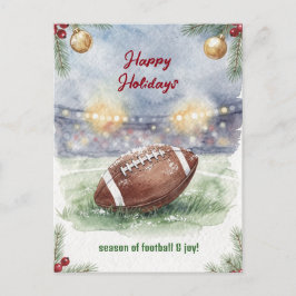 Christmas Football Holiday Greeting Cards Helg Vykort