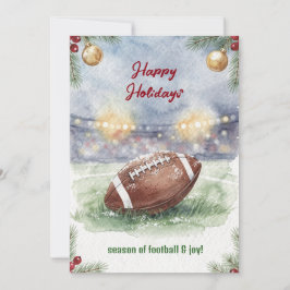 Christmas Football Holiday Greeting Cards Julkort