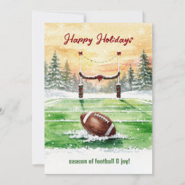 Christmas Football Holiday Greeting Cards Julkort