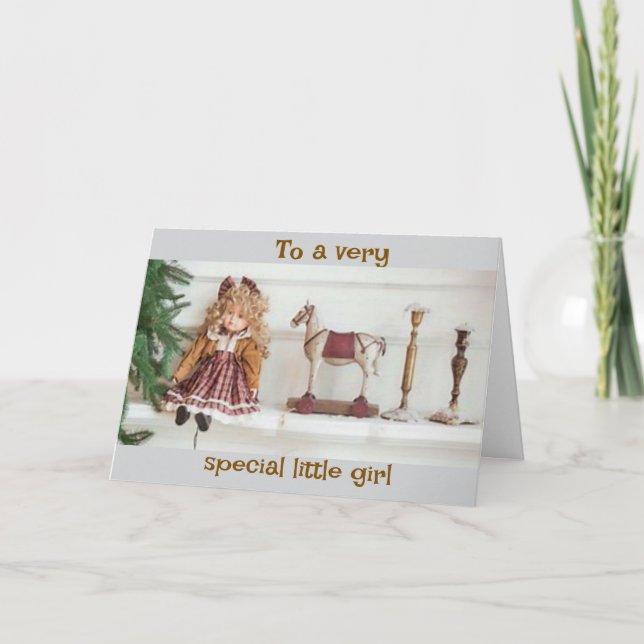 CHRISTMAS FOR A SPECIELL LITTLE GIRL KORT (Framsida)