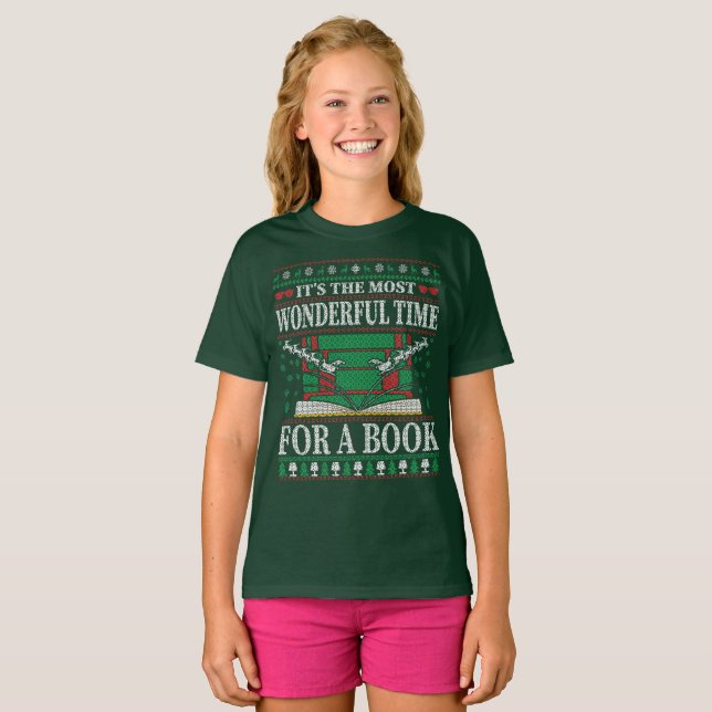 CHRISTMAS FÖR BOK ÄLSKARE T SHIRT (Hel framsida)