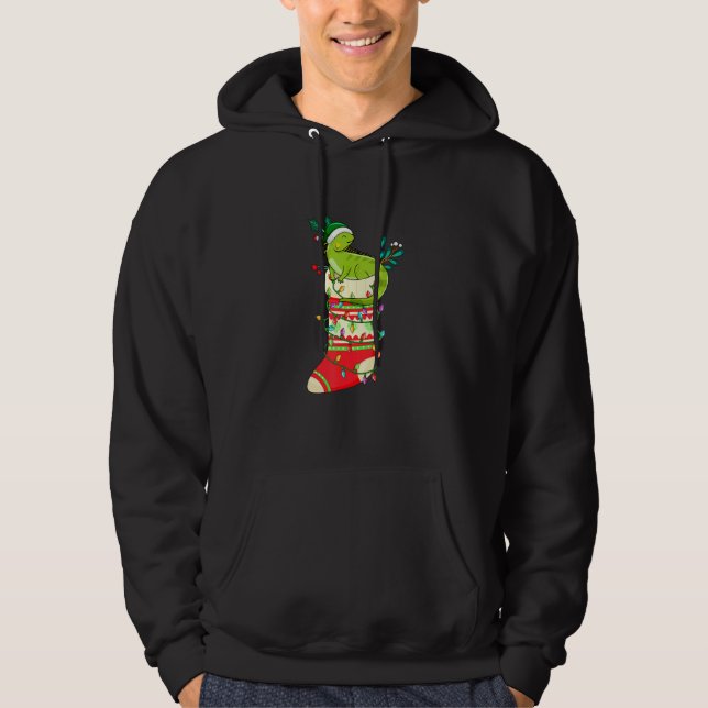 Christmas for men women kids ELF Iguanas Hoodie (Framsida)