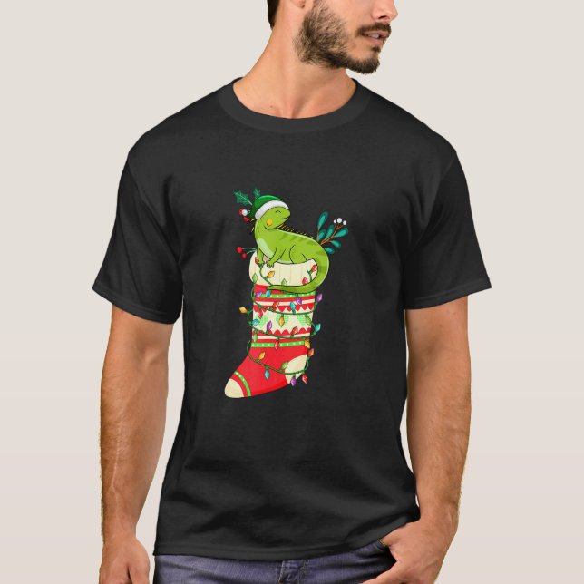 Christmas for men women kids ELF Iguanas T Shirt (Framsida)
