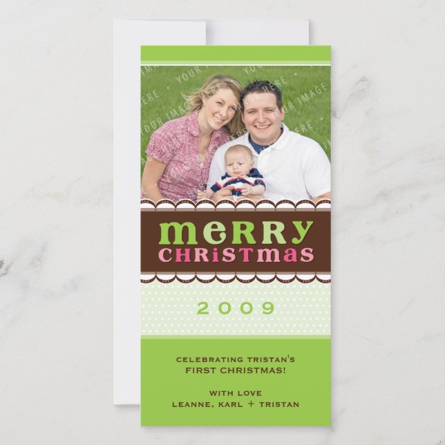 CHRISTMAS FOTOCARD: Candyfloss 2 Julkort (Framsida)