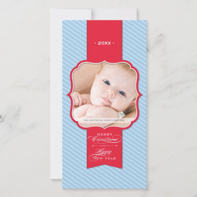 CHRISTMAS FOTOCARD: lapel 5P Julkort (Framsida)