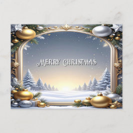 Christmas Frame Holiday Postcard Vykort