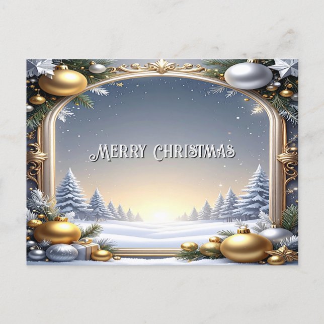 Christmas Frame Holiday Postcard Vykort (Framsida)