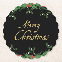 Christmas Frame Template Greeting Card Underlägg Papper