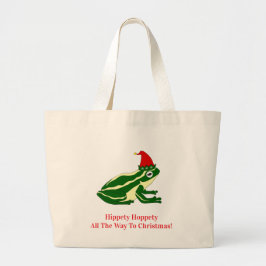 Christmas Frog Tote Bag Jumbo Tygkasse