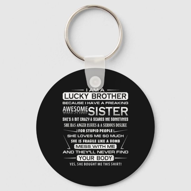 Christmas Fun For Brother From Sister 1  Nyckelring (Framsida)