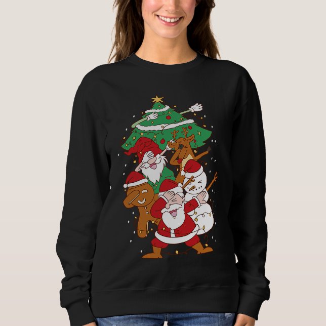 Christmas Fun Santa Deer Elf Ginger T Shirt (Framsida)
