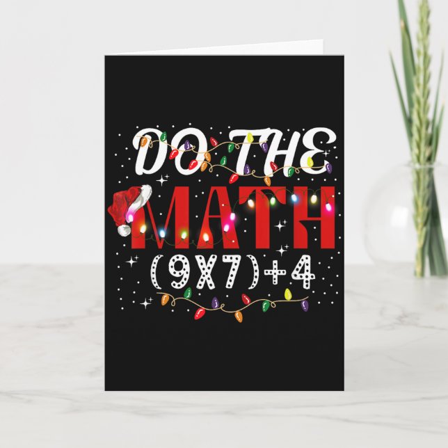 Christmas Funny Do The Math Meme (9x7)+4 Gift Lear Kort (Framsida)