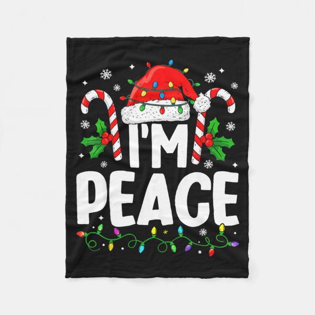 Christmas Funny I Come In Peace Couple Matching Me Fleecefilt (Framsidan)