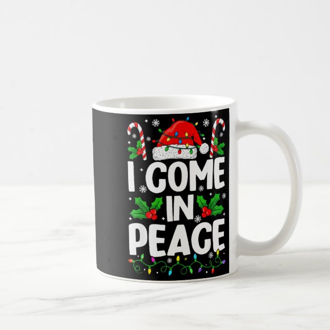 Christmas Funny I Come In Peace Couple Matching Me Kaffemugg (Höger)