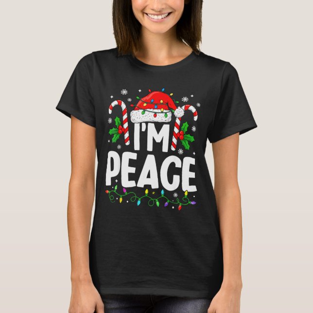 Christmas Funny I Come In Peace Couple Matching Me T Shirt (Framsida)
