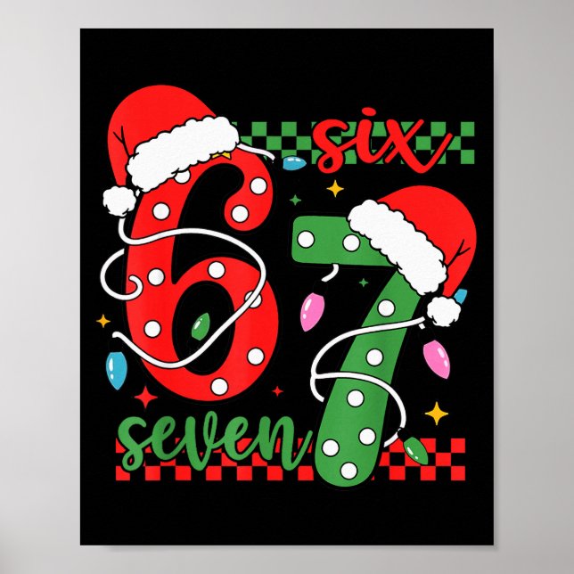 Christmas Funny Six Seven 6 7 Meme Gen Alpha Slang Poster (Framsidan)