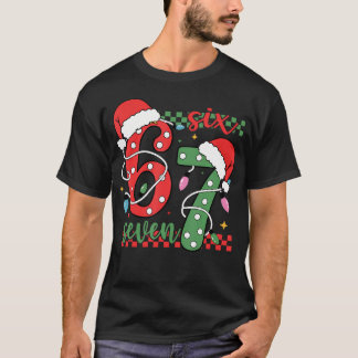 Christmas Funny Six Seven 6 7 Meme Gen Alpha Slang T Shirt