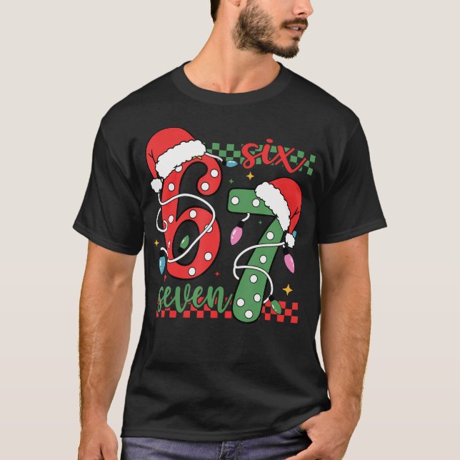 Christmas Funny Six Seven 6 7 Meme Gen Alpha Slang T Shirt (Framsida)