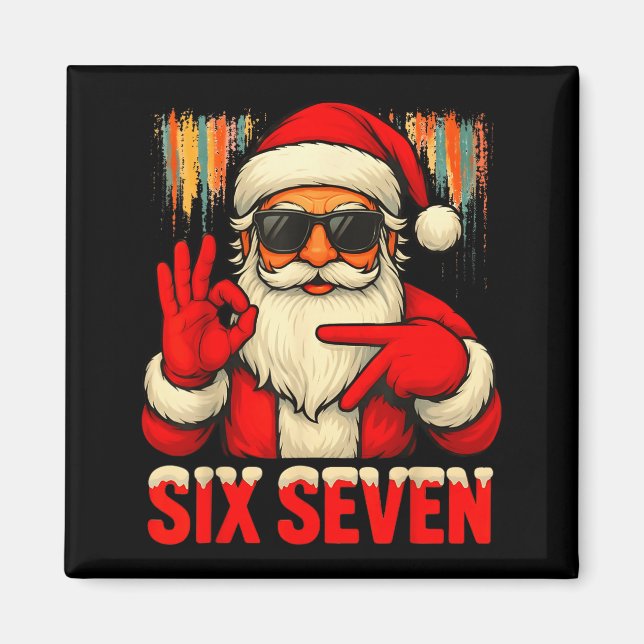 Christmas Funny Six Seven 6 7 Meme Santa Men Boys  Magnet (Framsidan)