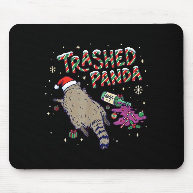 Christmas Funny Trashed Panda Racoon Gets Drunk Xm Musmatta (Framsidan)