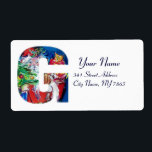 CHRISTMAS G BREV / SANTA MED JULGRAN FRAKTSEDEL<br><div class="desc">G fet alfabet brev initial,  vismisk,  konstnärlig monogramdesign.Akrylmålning med blommigt prydnadsämnen,  vinterplantor,  björnbär leksaker,  gifts- och ballonger. av Bulgan Lumini (c) com</div>