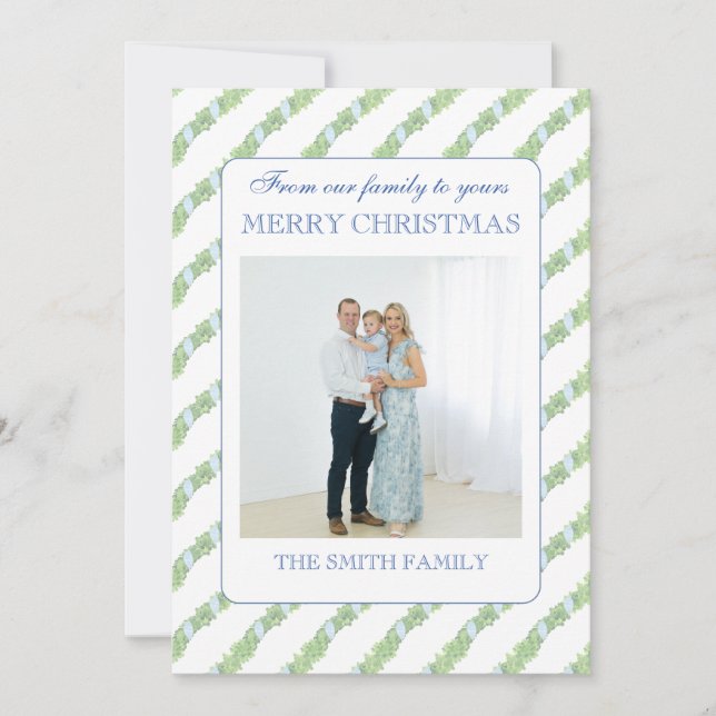 Christmas Garland Grandmillenial Photo Julkort (Framsida)