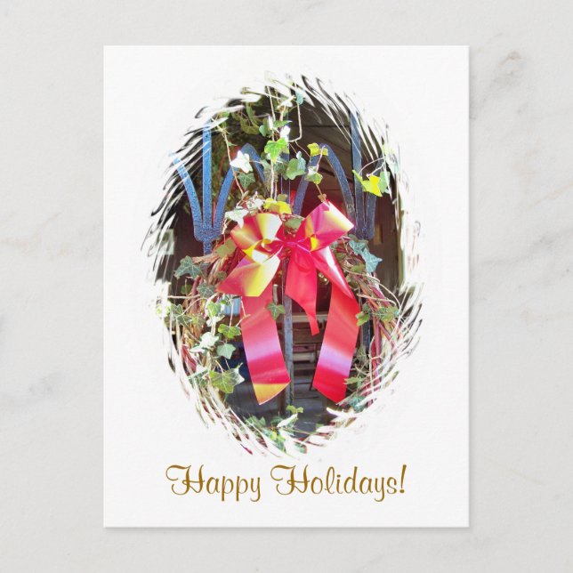 CHRISTMAS GARLAND HELG VYKORT (Framsida)