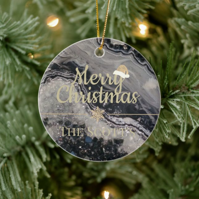 christmas geode julgransprydnad keramik (Träd)