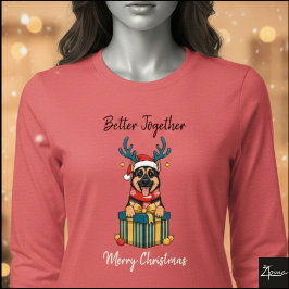 Christmas German Shepherd Reindeer Gift Graphic T Shirt