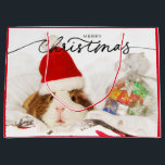 CHRISTMAS GIFT BAG HAMSTER MED SANTA HAT<br><div class="desc">PAPPER GIFT BAGS ROLIGT PHOTO AV HAMSTER MED SANTA HAT</div>