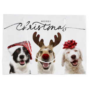 CHRISTMAS GIFT BAG LYCKLIG HUNDAR CELEBRATING