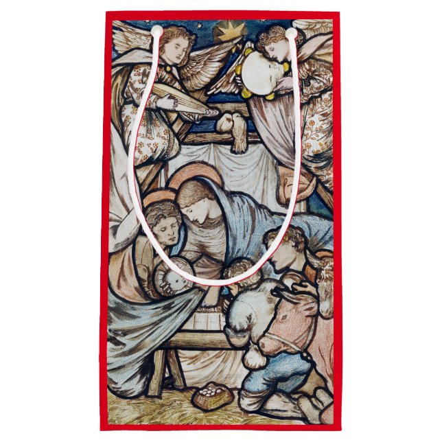 CHRISTMAS GIFT BAG TRADITIONAL PAINTING NATIVITY (Framsidan)