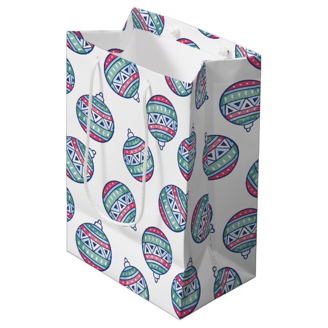 Christmas Gift Bags with Colorful Christmas Balls (Framsidan Vinklad)