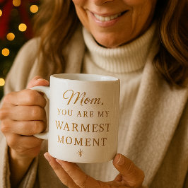 Christmas Gift for Mom – Warmest Moment Cozy Quote Jumbo Mugg