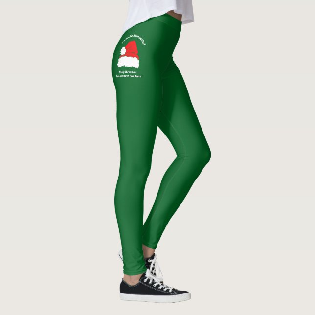 Christmas gift for sister mother Modern green  Leggings (Höger)