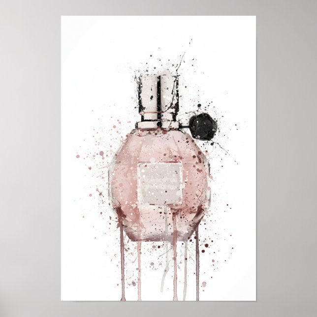 Christmas Gift Fragrance Bottle  'Pink Mauve' Poster (Framsidan)