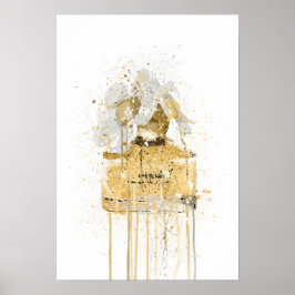 Christmas Gift Fragrance Bottle 'Yellow' Poster