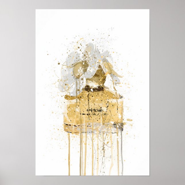 Christmas Gift Fragrance Bottle 'Yellow' Poster (Framsidan)